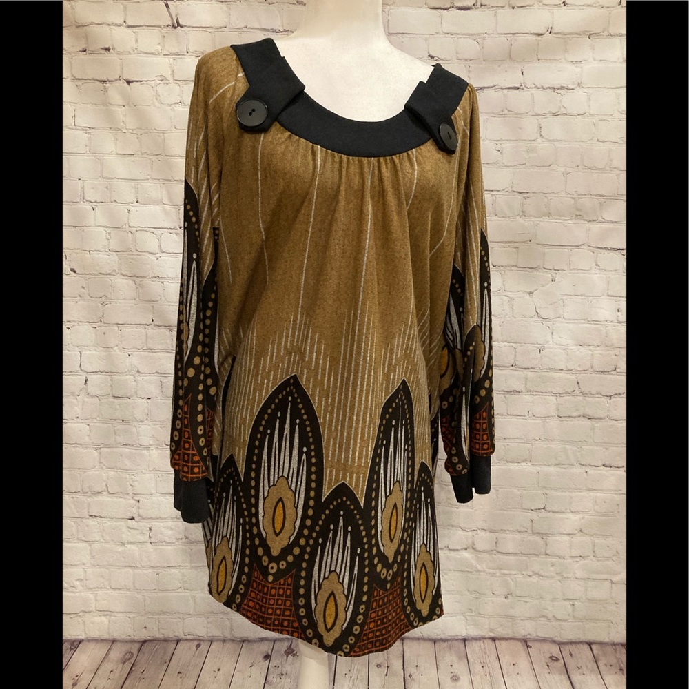 Aziza Retro Midi Dress Size L